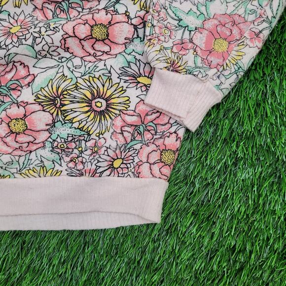 Vintage 80s Floral AOP Sweater Womens Small 18x18 Boxy - Picture 10 of 10